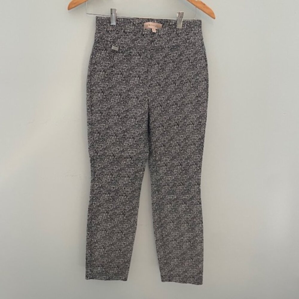Philosophy Black/White Patterned Stretch Pull-On Pants Size XS